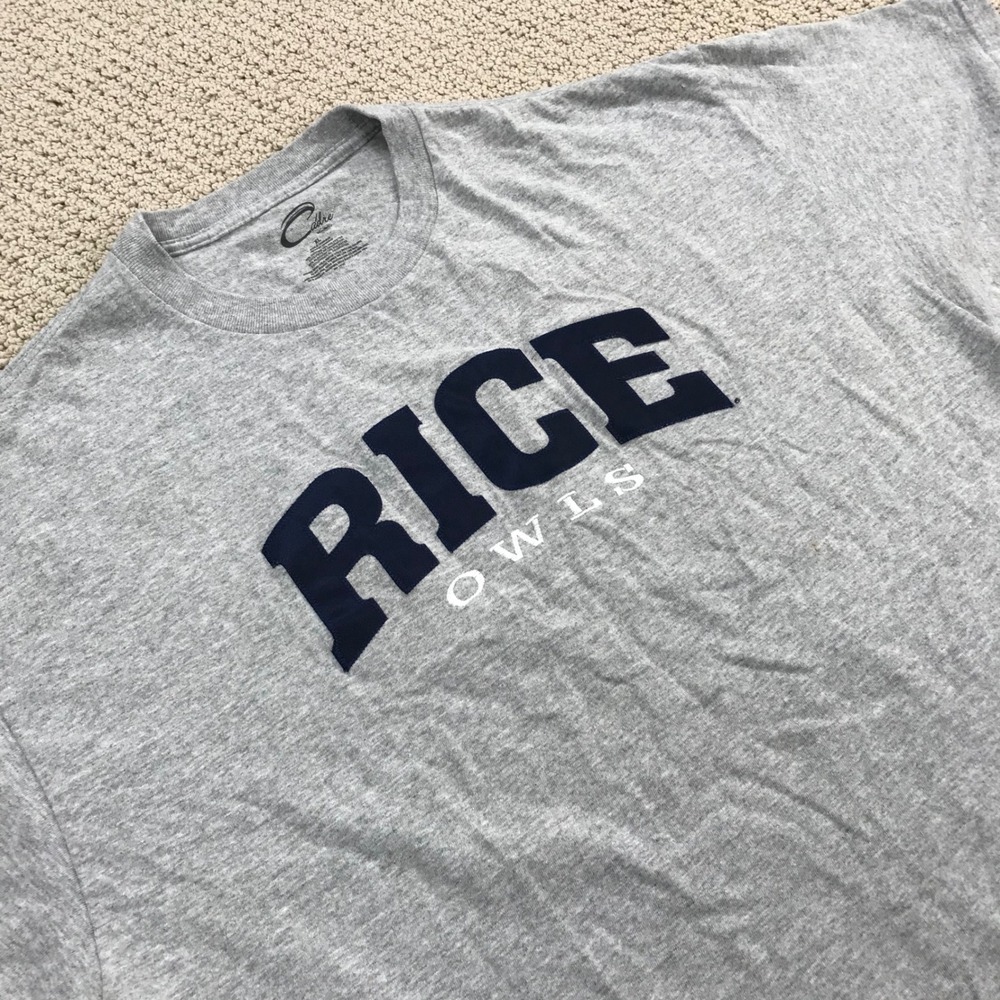 Cadre Rice Owls T Shirt Mens XL Gray Heather Short Sleeve NCAA College Graphic